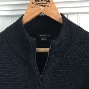 Theory merino wool blend zip sweater